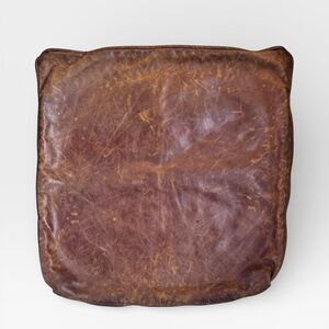 Vintage Distressed Leather Pillow Cover 19x19 Cabin Lodge Rustic Decor